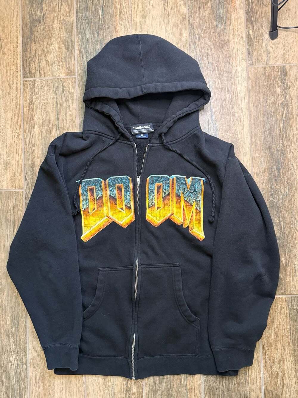 DOOM Bethesda Official Promo Hoodie Full Zip Adult M Vintage Y2K